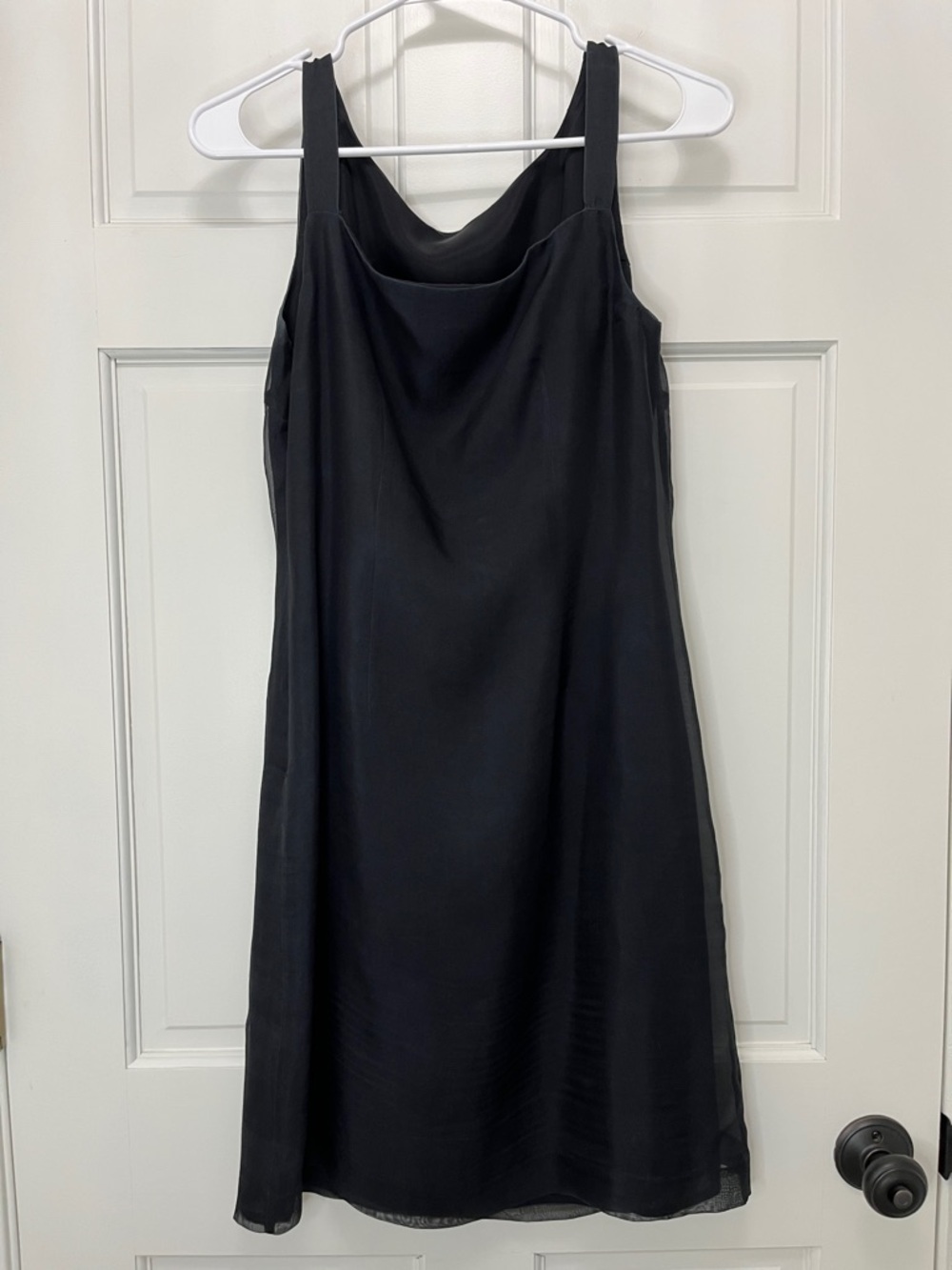 Casual Corner Y2k Black Beaded Silk Midi Slip Dress - Size 6